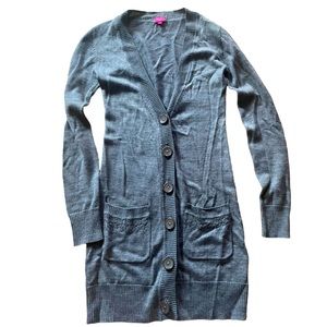 Talula Aritzia Gray Wool Longline Cardigan Sweater